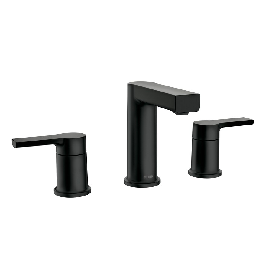 Moen Rinza Matte Black 2Handle Widespread WaterSense Bathroom Sink