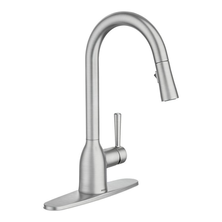 Moen Adler Spot Resist Stainless 1 Handle Deck Mount Pull Down