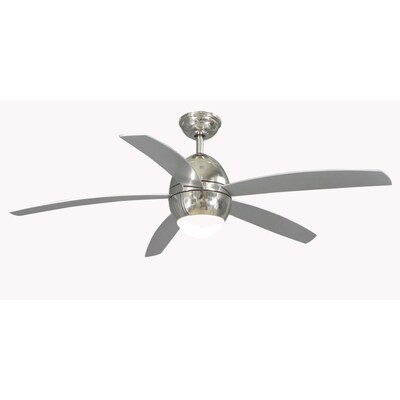 Allen Roth 52 In Secor Polished Nickel Ceiling Fan With Light