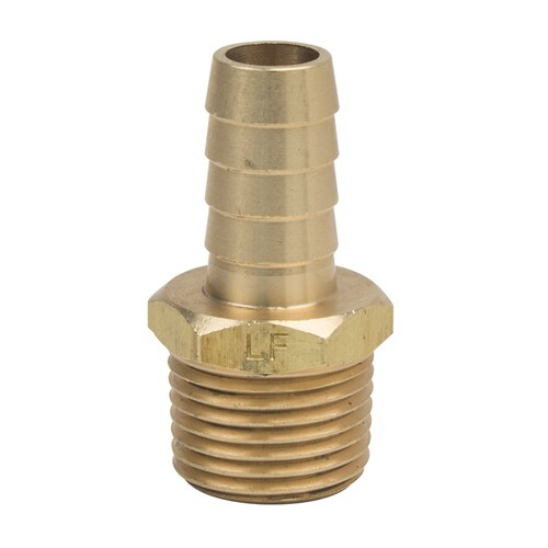 BrassCraft 1/2in x 1/2in Barbed Barb x MIP Adapter Fitting in the