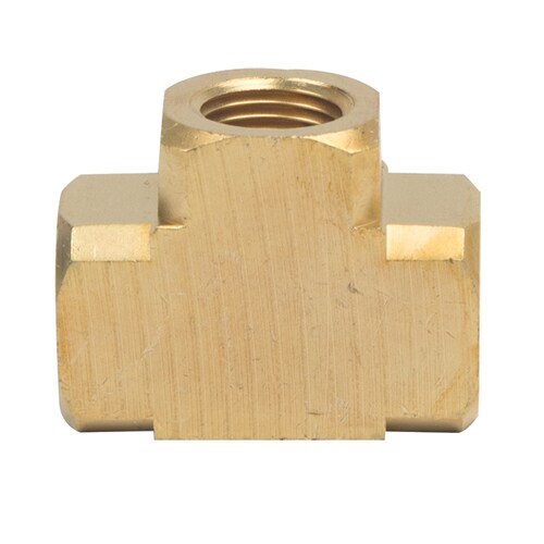 BrassCraft 1/8in x 1/8in x 1/8in Threaded Tee Fitting in the Brass