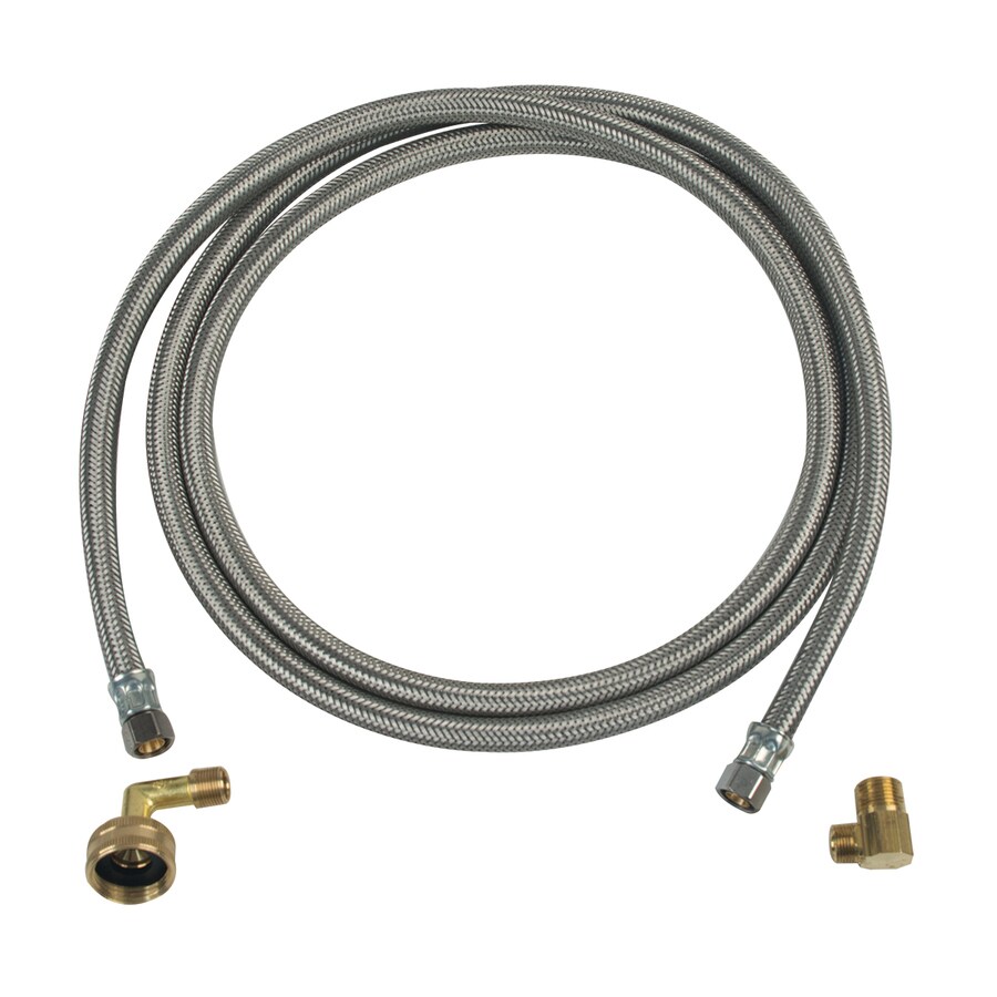 Brcraft 8 Ft L 3 In Compression Inlet X Brcraft 8 Ft L 3 In Compression Inlet X Outlet Braided Stainless Steel Dishwasher Connector