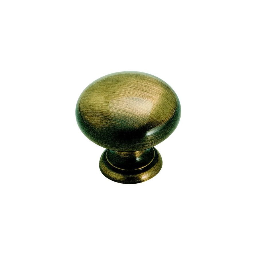 long flat rounded antique brass cabinet pulls