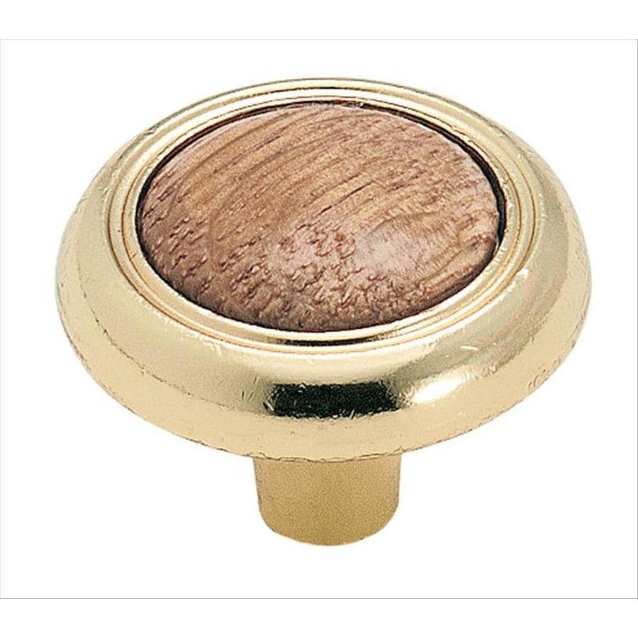 Amerock Allison Value Oakpolished Brass Round Cabinet Knob At 1722