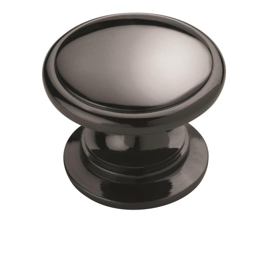 Amerock Ravino 1.25in Black Nickel Round Traditional Knob in