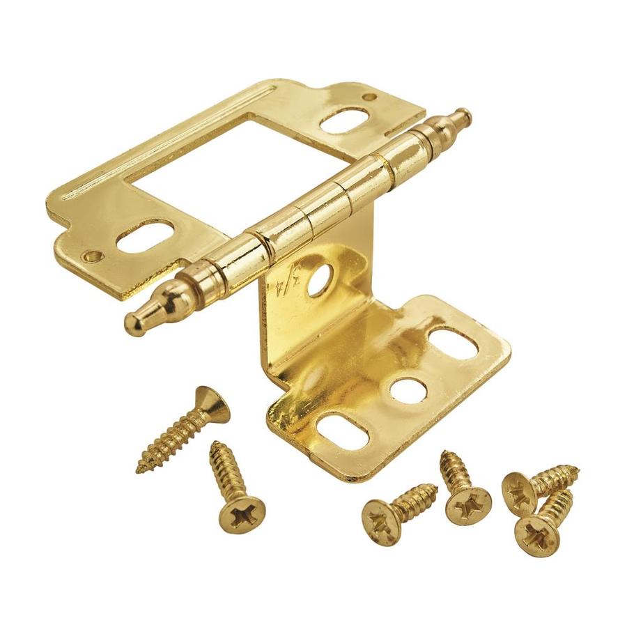 Amerock 3/4-in Polished Gold Flush Cabinet Hinge at Lowes.com