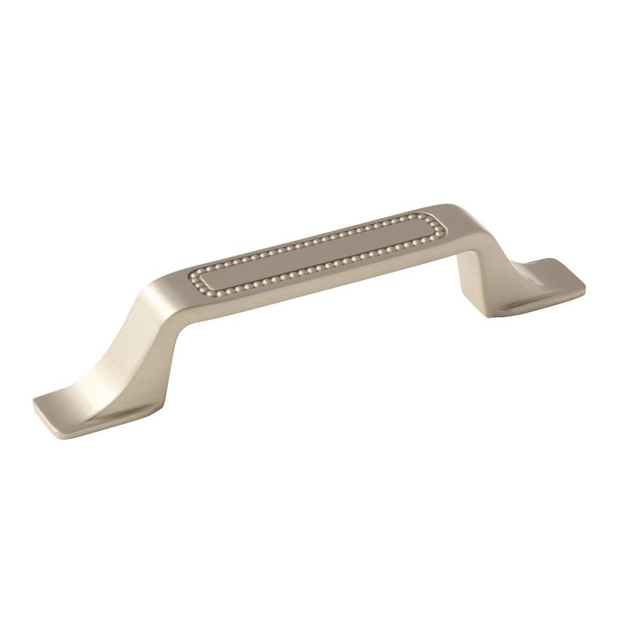 Amerock Carolyne 3-3/4-in Center to Center Satin Nickel Rectangular Handle Cabinet Door Pull