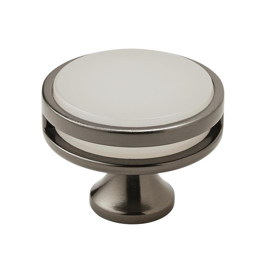Amerock Oberon Gunmetal/Frosted Round Knob at