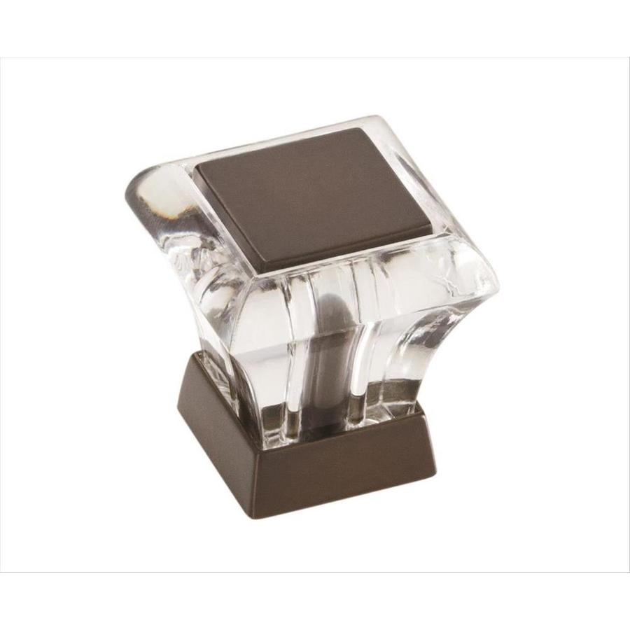 Amerock Abernathy 1 0625 In Clear Caramel Bronze Square