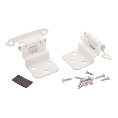 Amerock 2 Pack 3 8 In White Self Closing Flush Cabinet Hinge At