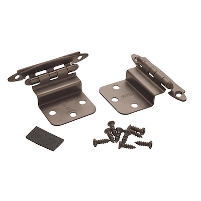 Amerock 2 Pack 3 8 In Oil Rubbed Bronze Flush Cabinet Hinge At