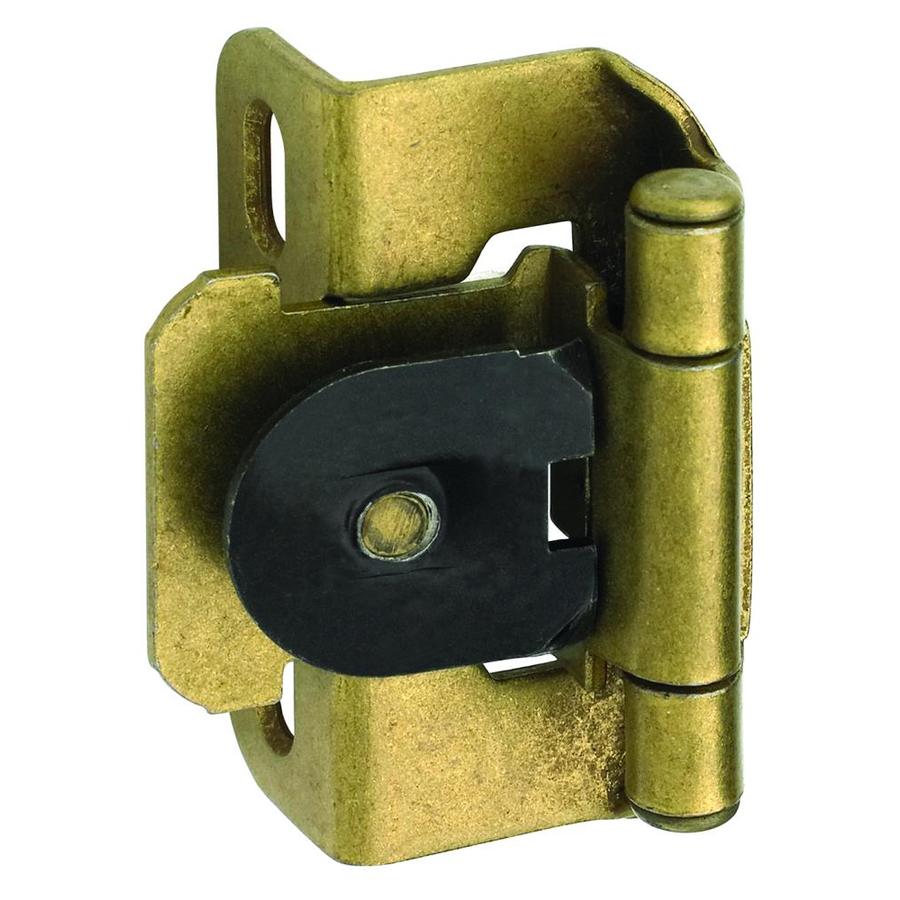 Amerock 2Pack 1/2in Antique Gold SelfClosing LiftOff Hinge