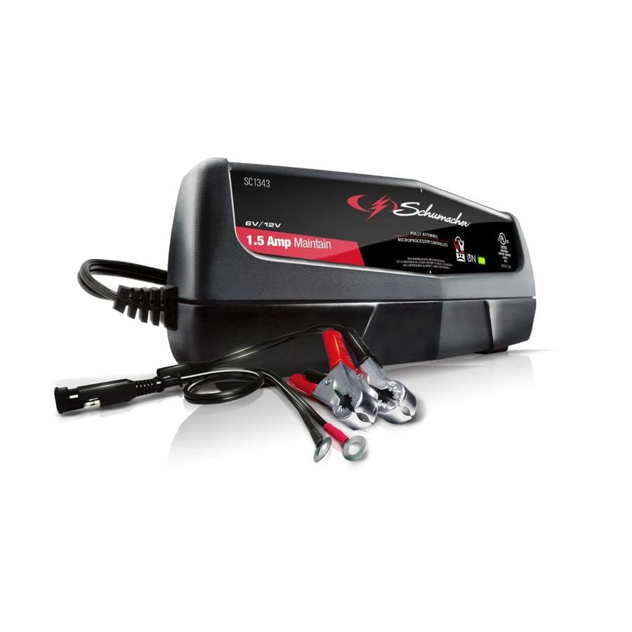 Schumacher Electric 1 5 Amp 12 Volt Car Battery Charger In The Car Battery Chargers Department At Lowes Com