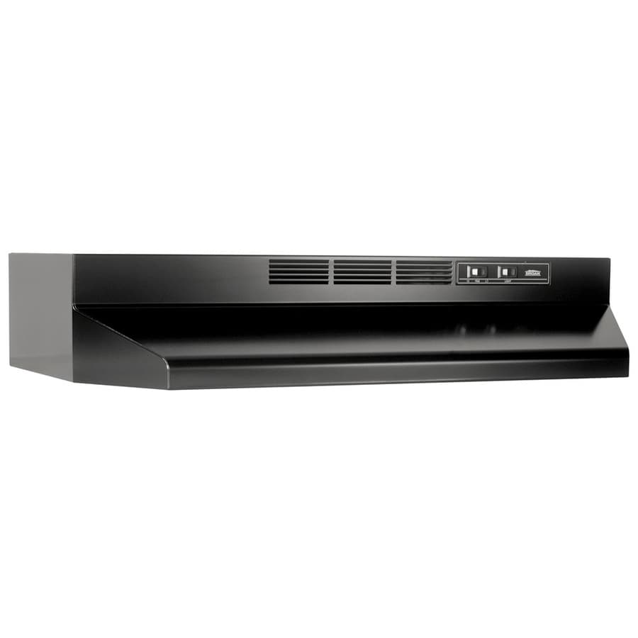 Shop Broan Undercabinet Range Hood Black Common 30 In Actual