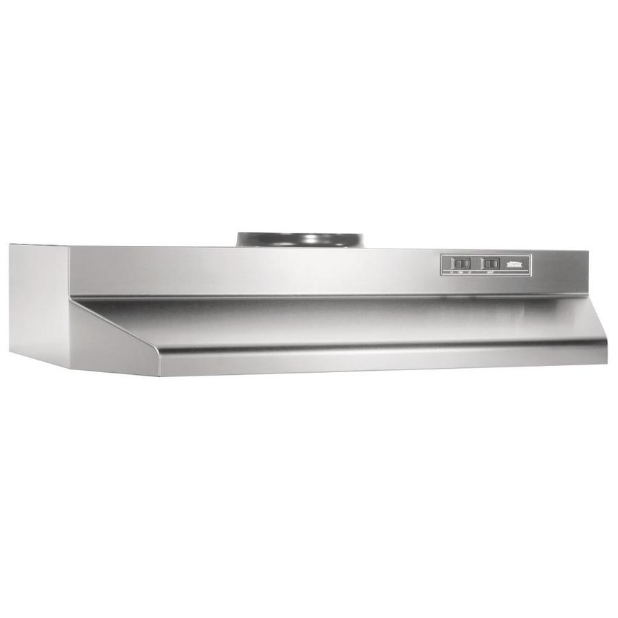 Broan 24 In Ducted Stainless Steel Black Undercabinet Range Hood Broan 24 In Ducted Stainless Steel Black Undercabinet Range Hood Common Inch Actual 23 87