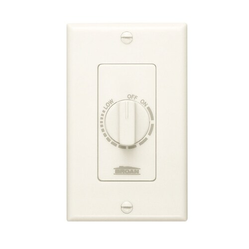 Broan Decorative Wall Controls 3amp Ivory Rotary Residential Light