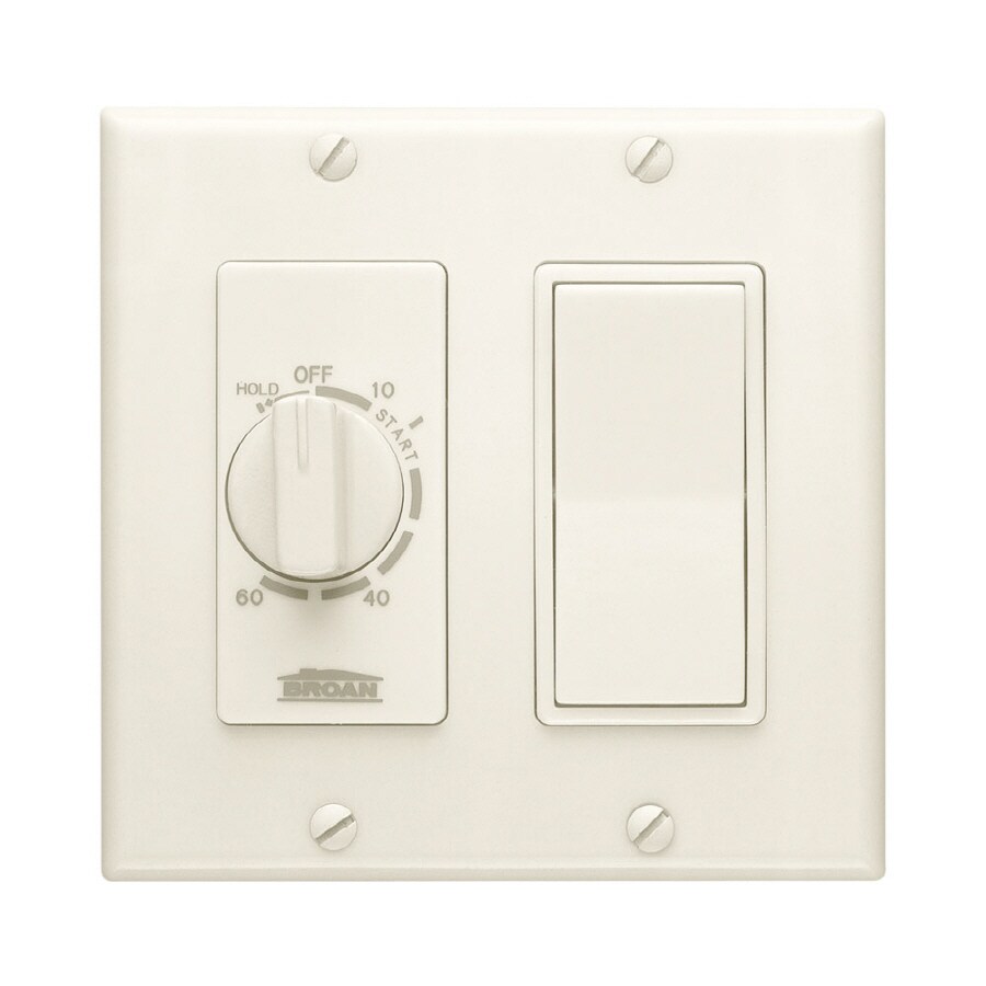 Broan Decorative Wall Controls Ivory LED Rocker Light Switch with Wall ...