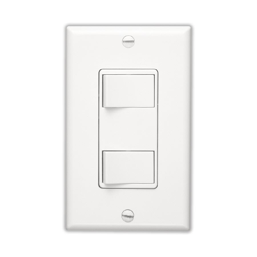 Broan Decorative Wall Controls 20-Amp White Rocker Residential Light ...