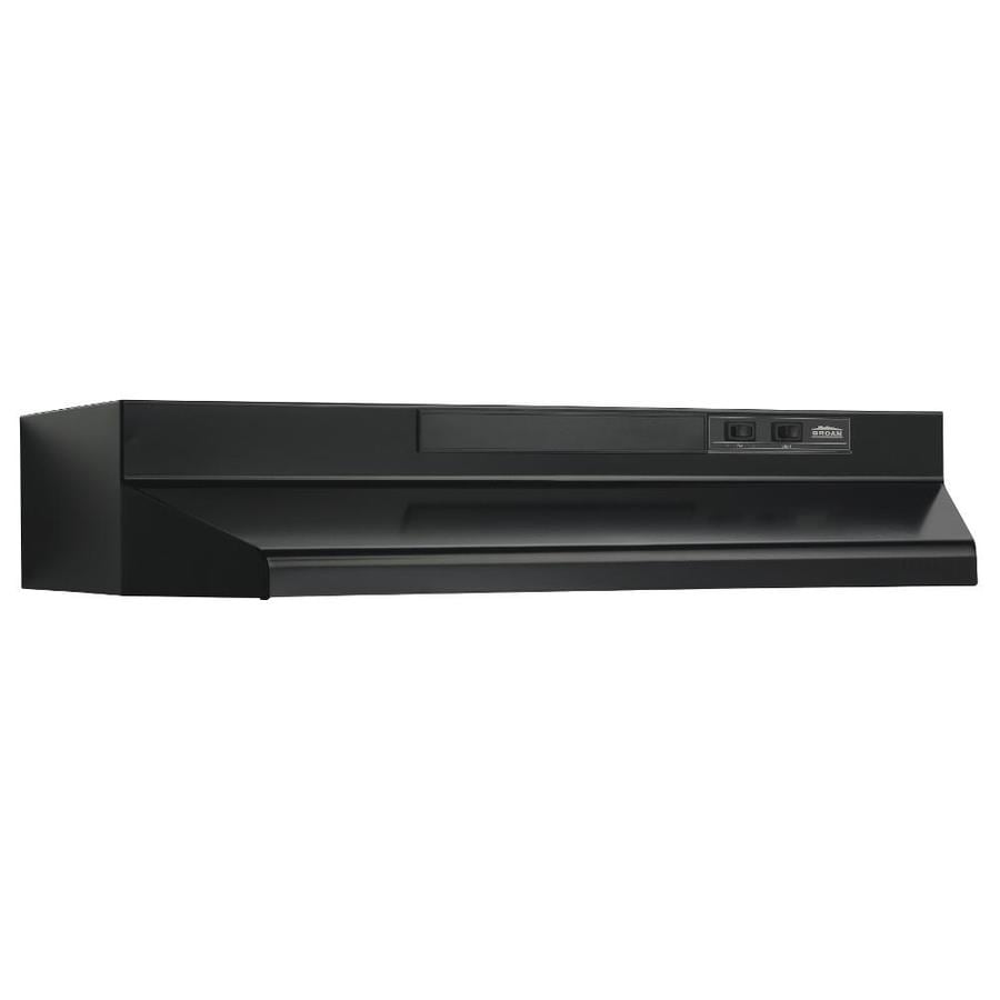 Shop Broan Undercabinet Range Hood Black Common 30 In Actual