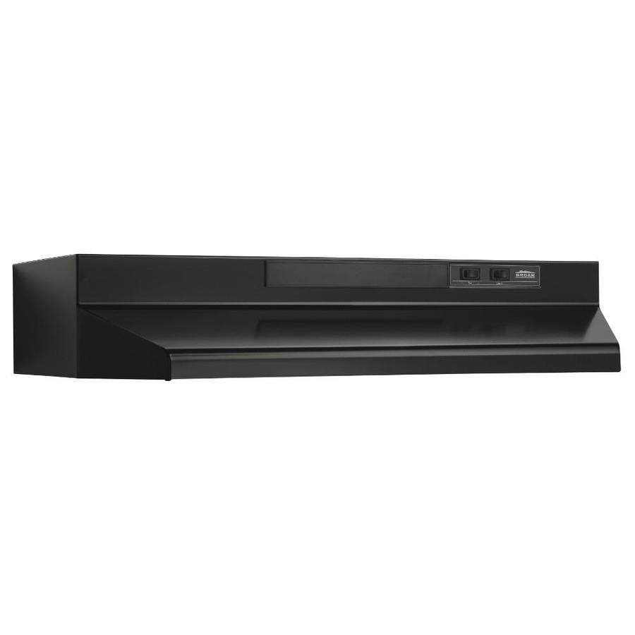 Broan 42-in Convertible Black Undercabinet Range Hood ...