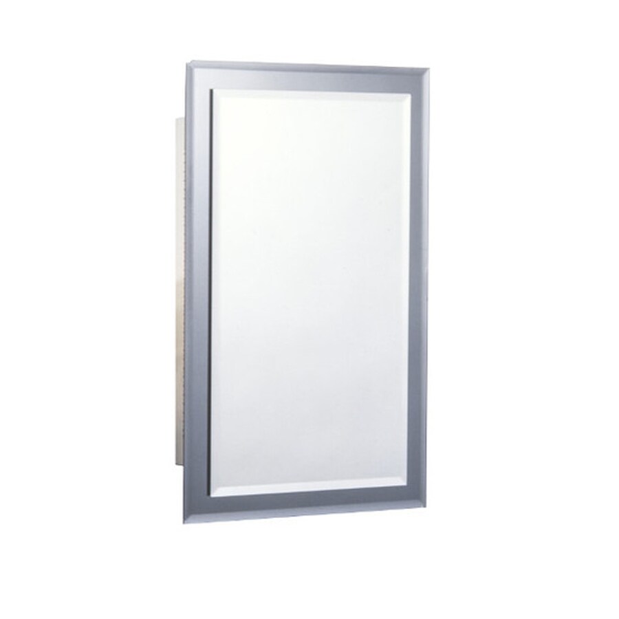 Jensen 1450BCX Mirror on Mirror 16-in x 26-in Recessed Mount Frameless Mirrored Medicine Cabinet