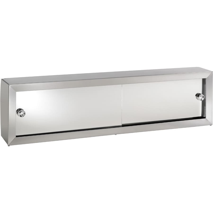 Jensen Cosmetic Boxes 36.25-in x 8.75-in Surface Mount Stainless Steel Mirrored Medicine Cabinet