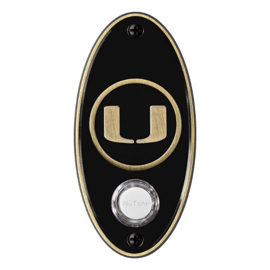 Broan Wireless Antique Brass Doorbell Button (Batteries Included) at