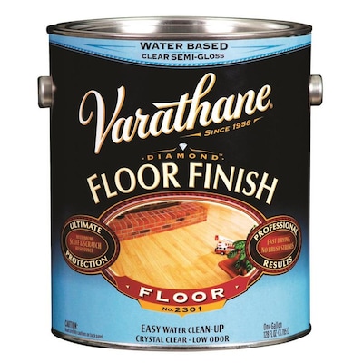 Varathane Floor Finish 128 Fl Oz Satin Water Based Polyurethane At