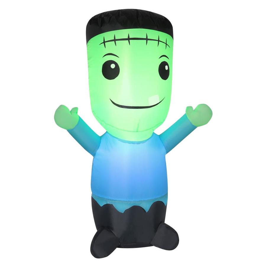 Airflowz 5-ft x 3-ft Lighted Frankenstein Halloween Inflatable in the ...