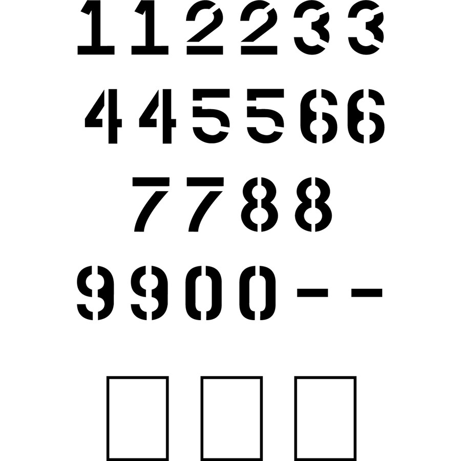 Stencil Ease 8-in Parking Lot Number Set Paint Stencil at Lowes.com