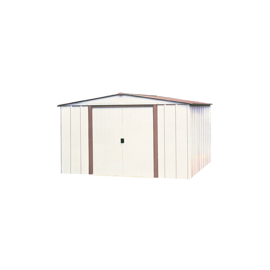 Arrow Galvanized Steel Storage Shed (Common: 10-ft x 8-ft; Interior ...
