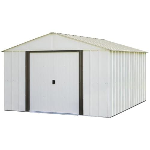 arrow common: 10-ft x 12-ft; interior dimensions: 9.85-ft