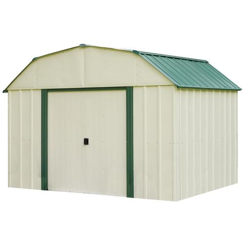 arrow vinyl-coated steel storage shed common: 10-ft x 8