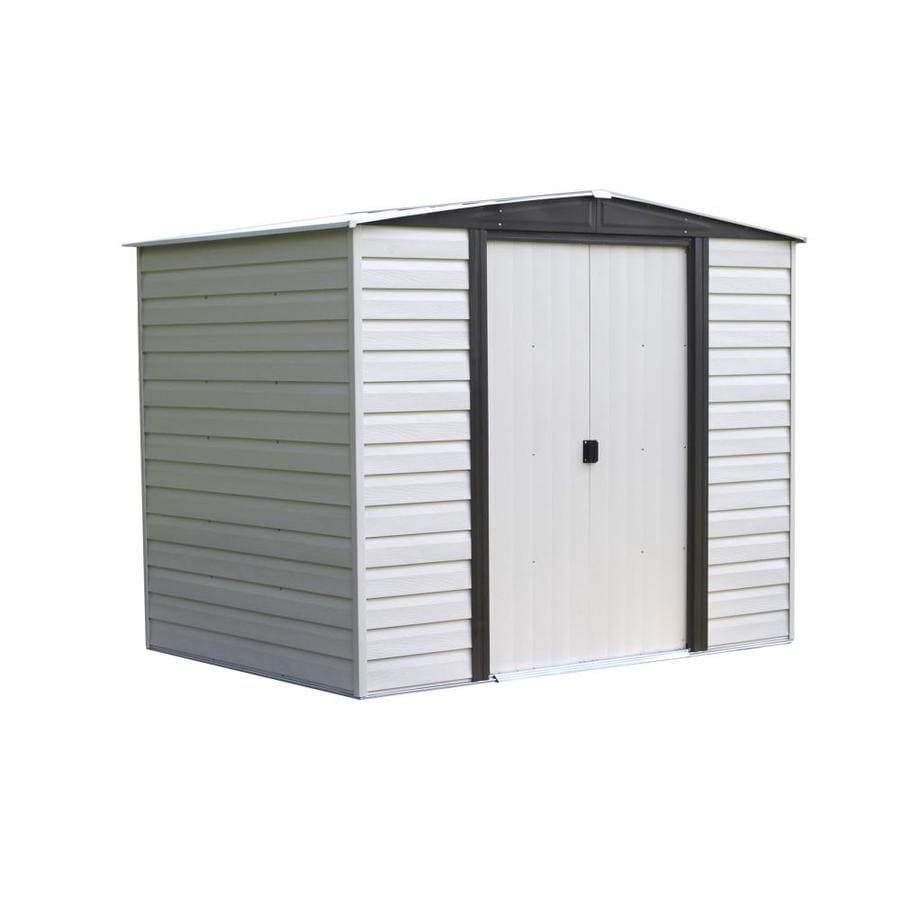 Arrow Vinyl-Coated Steel Storage Shed (Common: 8-ft x 6-ft; Interior 