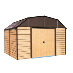 Arrow (Common: 10-ft x 14-ft; Interior Dimensions: 9.85-ft x 13.13-ft) Galvanized Steel Storage Shed
