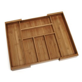 Style Selections 18-in x 23-in Bamboo Multi-Use Insert Drawer Organizer