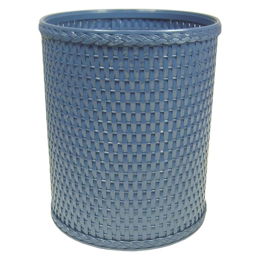 Redmon Chelsea Coastal Blue Mixed Material Wastebasket in the