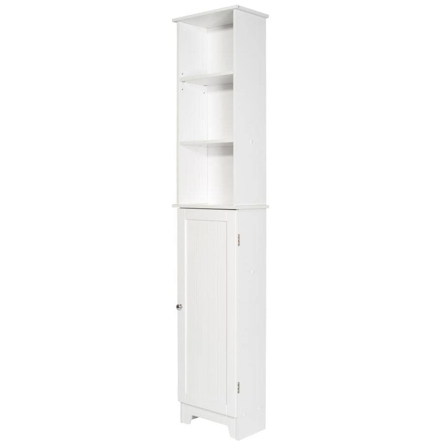 Redmon Contemporary Ry Tall Floor Shelf With Lower Cabinet At