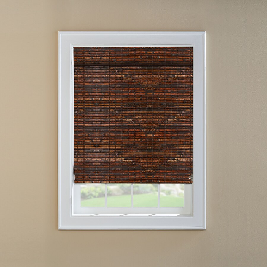 Shop Custom Size Now by Levolor Mahogany Light Filtering Woven Wood