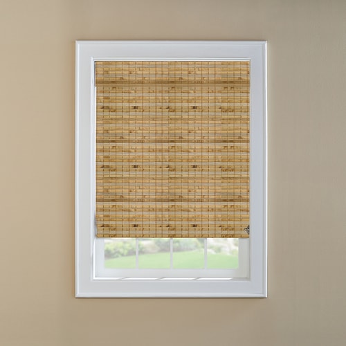 Levolor Natural Bamboo Light Filtering Woven Wood Natural Roman Shade