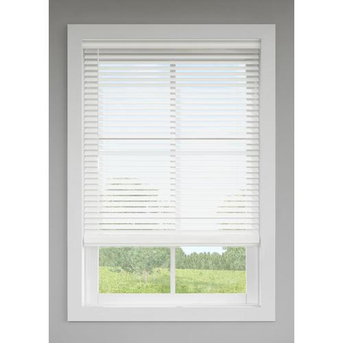LEVOLOR Trim+Go 2in Cordless White Faux Wood Room Darkening Blinds 36in; Actual 35.5