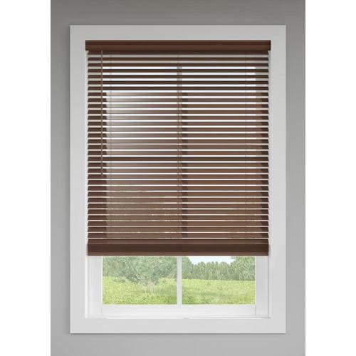 LEVOLOR Trim+Go 2-in Slat Width 35-in X 64-in Cordless Walnut Faux Wood ...