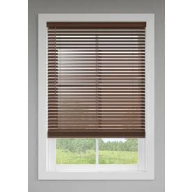 Blinds At Lowes Levolor 2 In Cordless Walnut Faux Wood Blinds Common 72