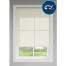 LEVOLOR Trim+Go Cream Linen Light Filtering Cordless Indoor Roller Shade (Actual: 37-in x 72-in)
