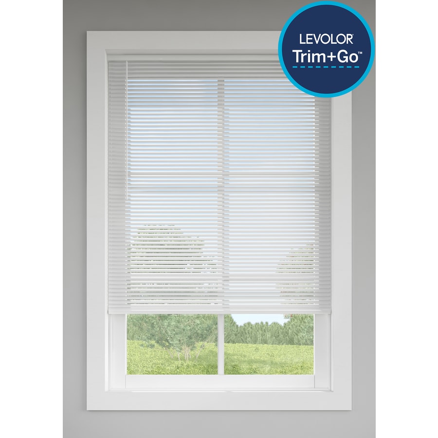 LEVOLOR Trim+Go 1-in Slat Width 19-in x 64-in Cordless White Aluminum ...