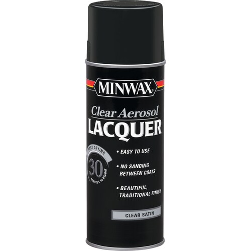 Minwax Clear Satin OilBased Lacquer Aerosol Spray (12.25oz) in the