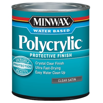Minwax Polycrylic 8 Fl Oz Satin Water Based Polyurethane At Lowes Com