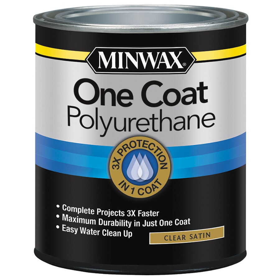 Minwax One Coat Polyurethane Satin Water Based Polyurethane