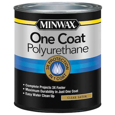 Minwax One Coat Polyurethane Satin Water Based Polyurethane