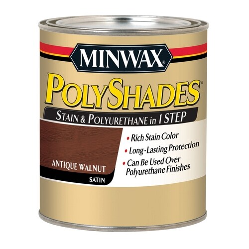 Minwax PolyShades OilBased Antique Walnut Satin Interior Stain (1Quart) in the Interior Stains
